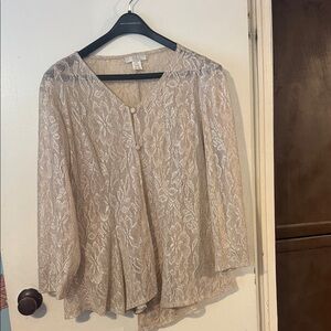 Fiesta Beige Lace Blouse